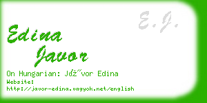 edina javor business card